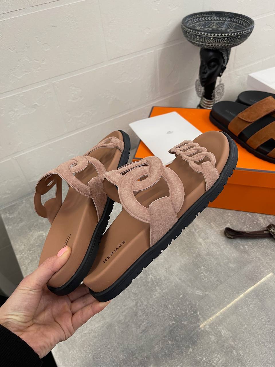 Трендовые сандалии Hermes BP-48227 Трендовые сандалии Hermes BP-48227