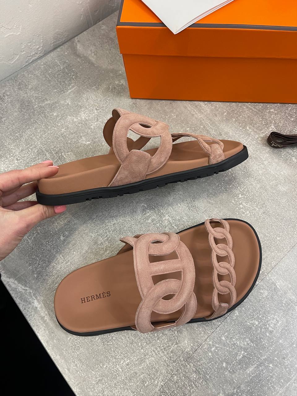 Трендовые сандалии Hermes BP-48227 Трендовые сандалии Hermes BP-48227