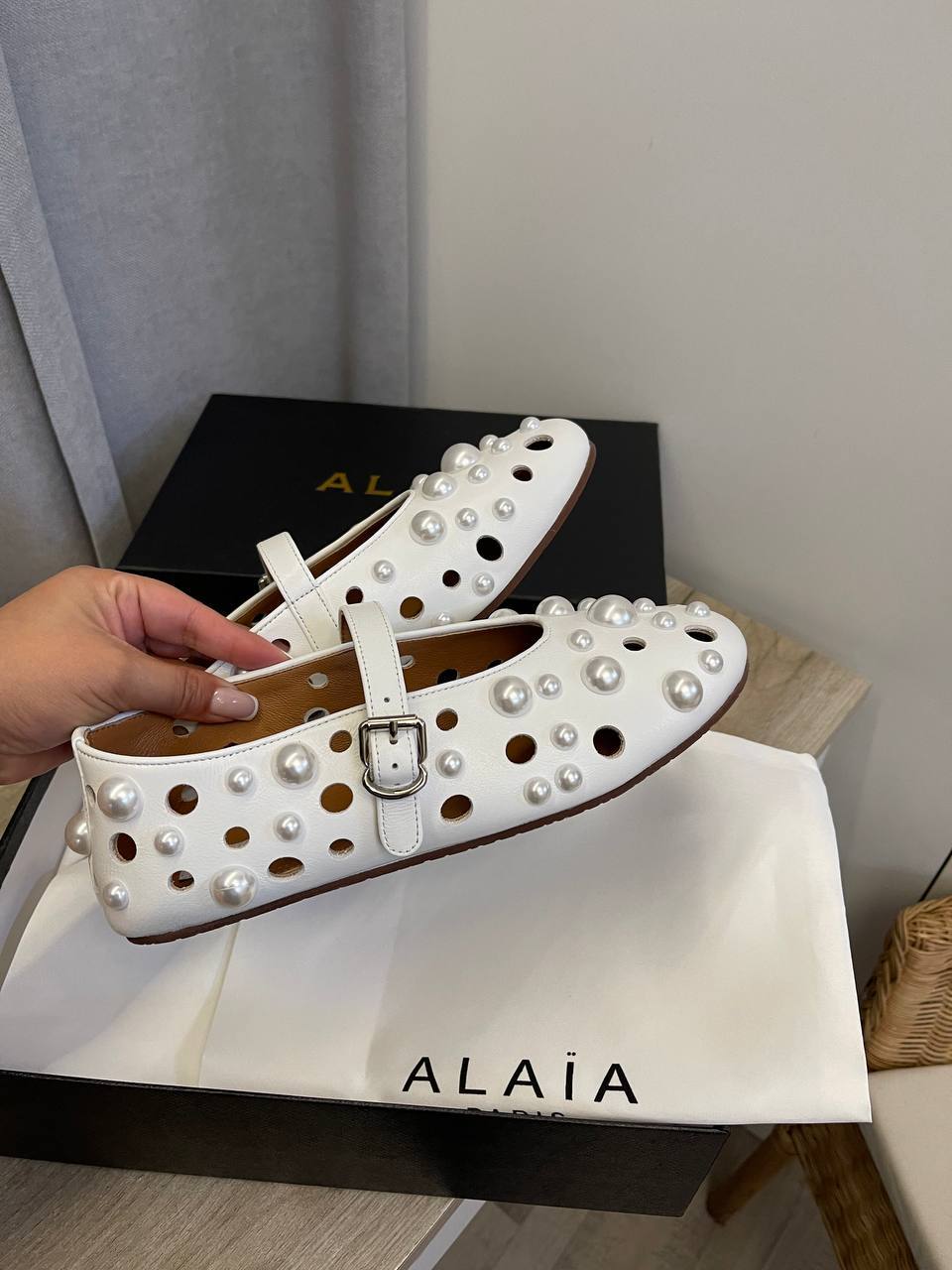 Дизайнерские балетки Alaia BP-53571 Дизайнерские балетки Alaia BP-53571