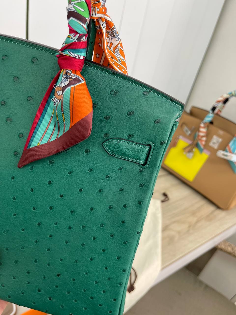 Коллекционная сумка женская Birkin 30 см, Ostrich PHW, Hermes BP-17772 Коллекционная сумка женская Birkin 30 см, Ostrich PHW, Hermes BP-17772