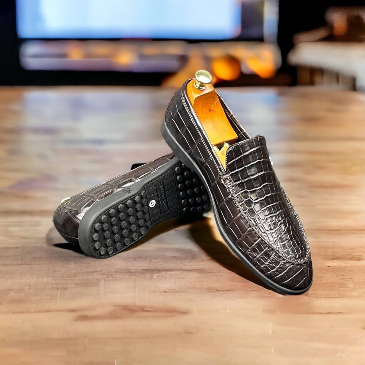 Лоферы Stefano Ricci из кожи крокодила с облегченной подошвой BP-36085 Лоферы Stefano Ricci из кожи крокодила с облегченной подошвой BP-36085