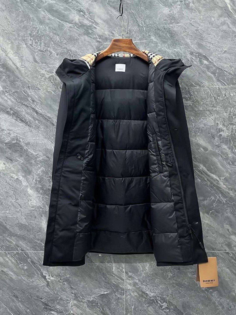 Черное утепленное пальто Burberry BP-23903 Черное утепленное пальто Burberry BP-23903