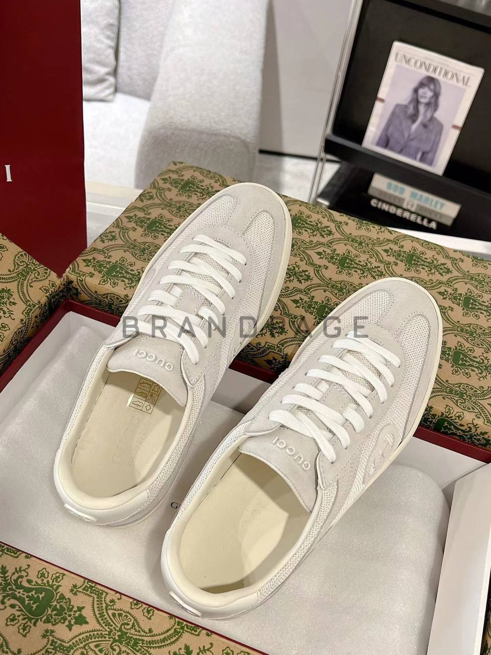 Женские кожаные кроссовки Gucci BPLUX12447 Женские кожаные кроссовки Gucci BPLUX12447