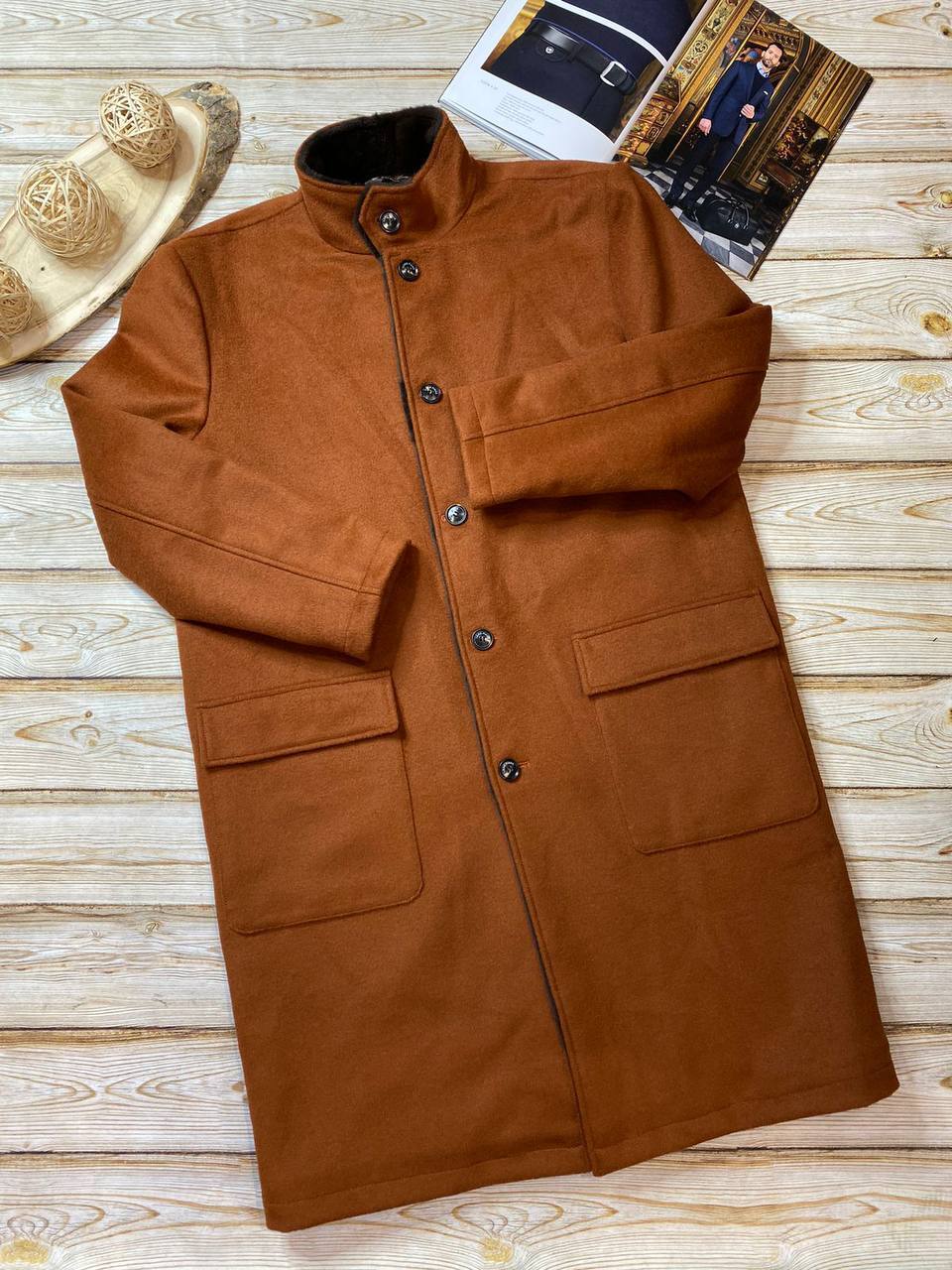 Удлиненное коричневое пальто Loro Piana BP-22332 Удлиненное коричневое пальто Loro Piana BP-22332