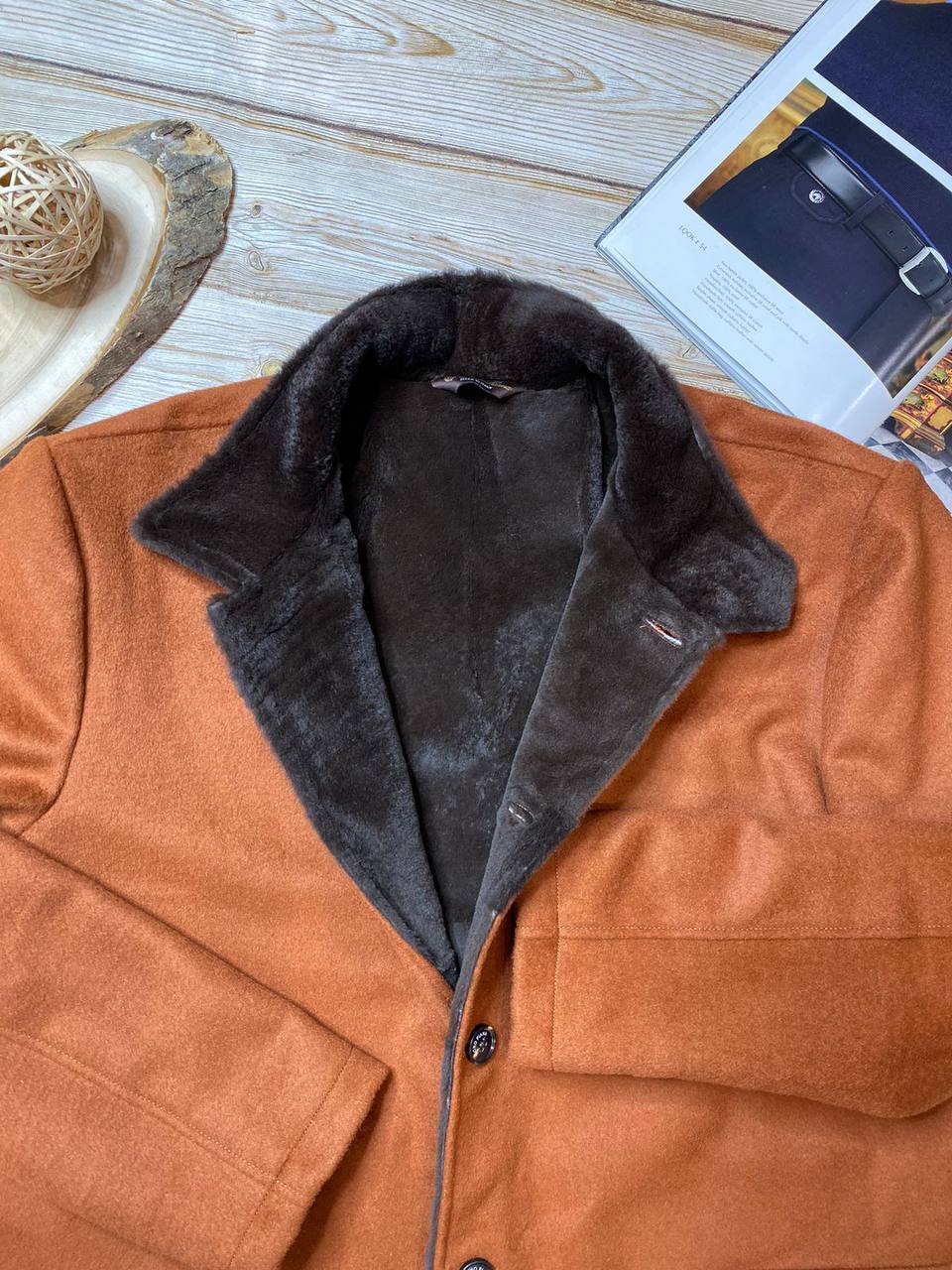 Удлиненное коричневое пальто Loro Piana BP-22332 Удлиненное коричневое пальто Loro Piana BP-22332