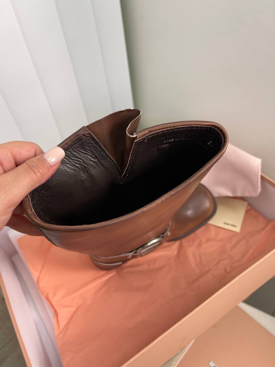 Трендовые сапоги Miu Miu BP-22681 Трендовые сапоги Miu Miu BP-22681