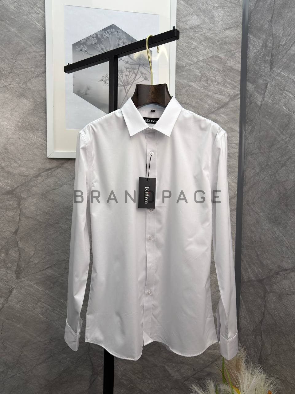 Рубашка из хлопка Kiton BPLUX13013 Рубашка из хлопка Kiton BPLUX13013