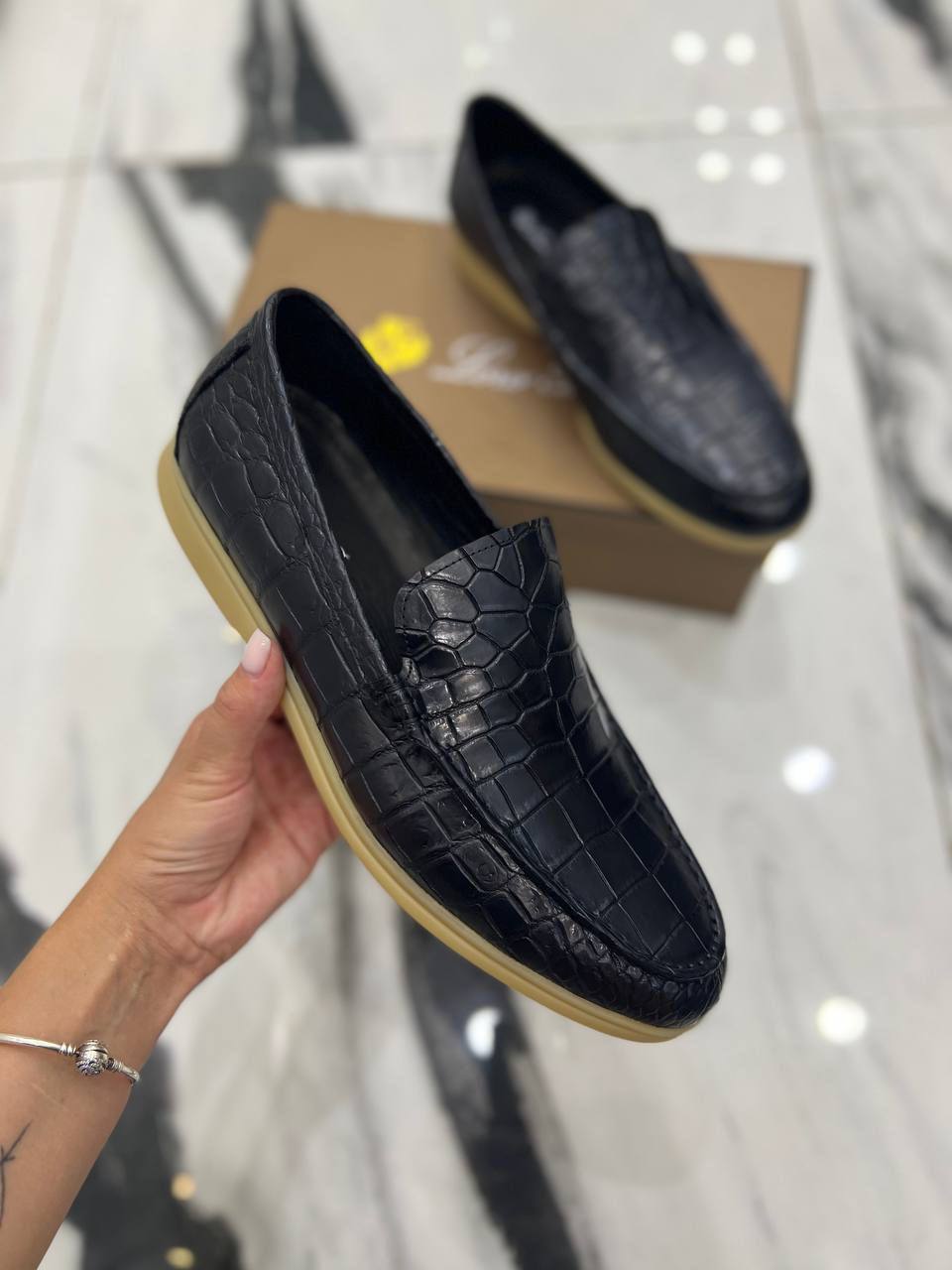 Лоферы повседневные мужские Loro Piana BP-18622 Лоферы повседневные мужские Loro Piana BP-18622