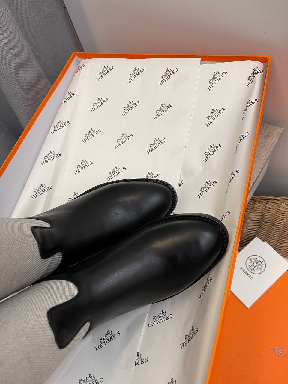 Дизайнерские сапоги Hermes BP-41686 Дизайнерские сапоги Hermes BP-41686