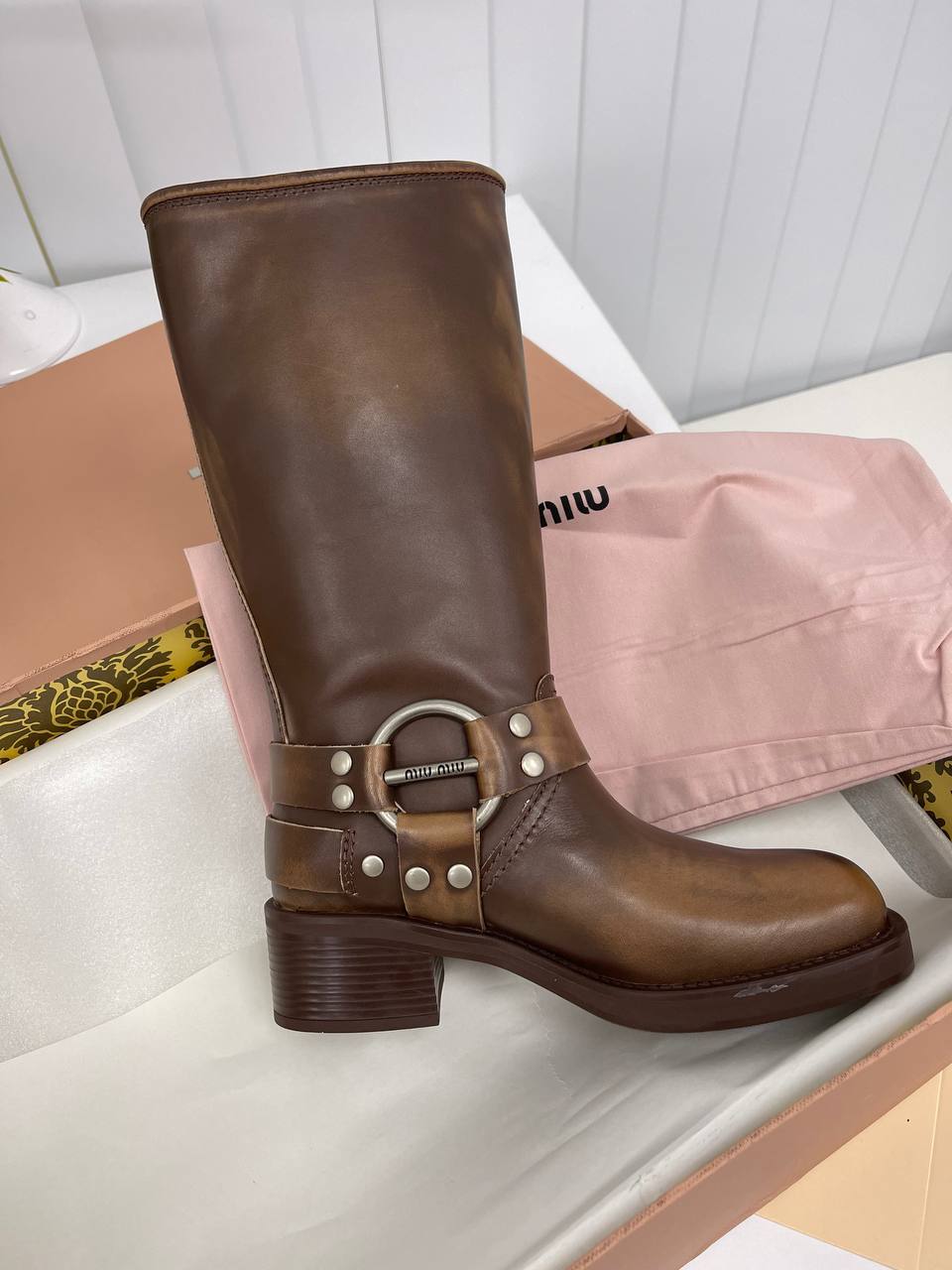 Трендовые сапоги Miu Miu BP-22416 Трендовые сапоги Miu Miu BP-22416