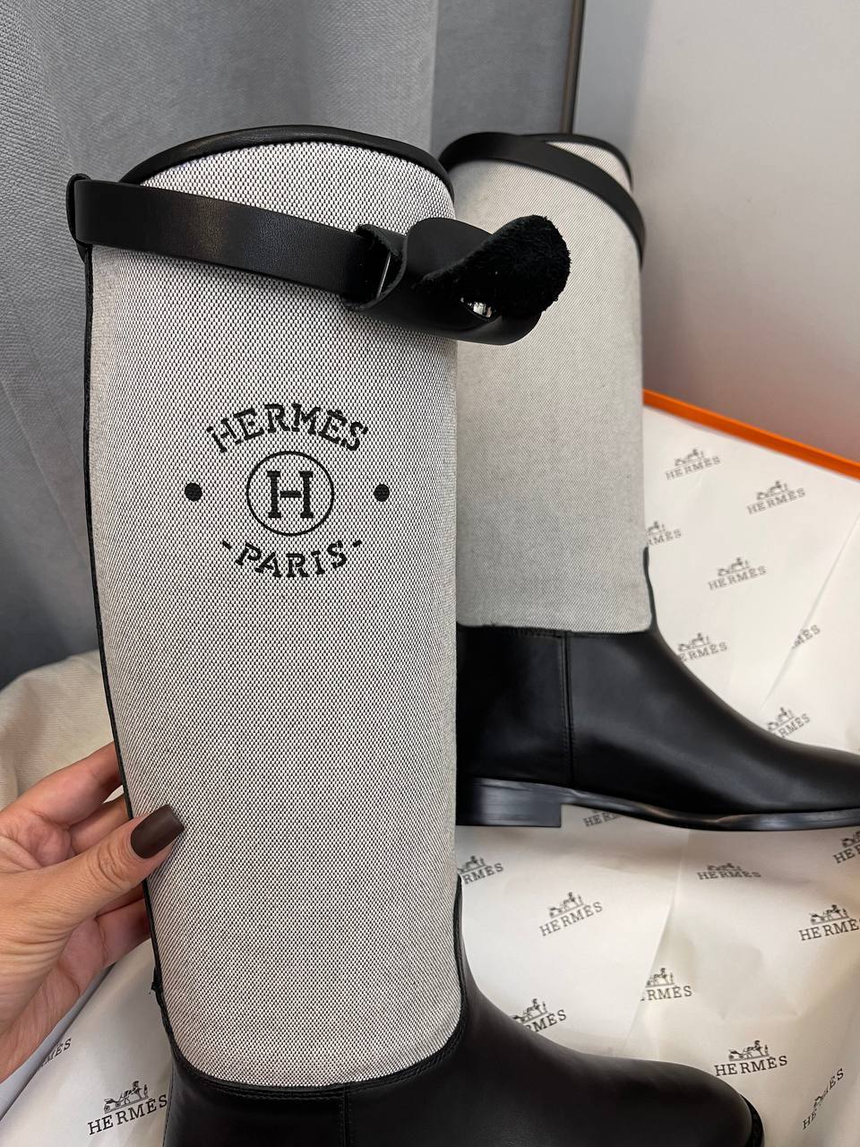 Дизайнерские сапоги Hermes BP-41686 Дизайнерские сапоги Hermes BP-41686