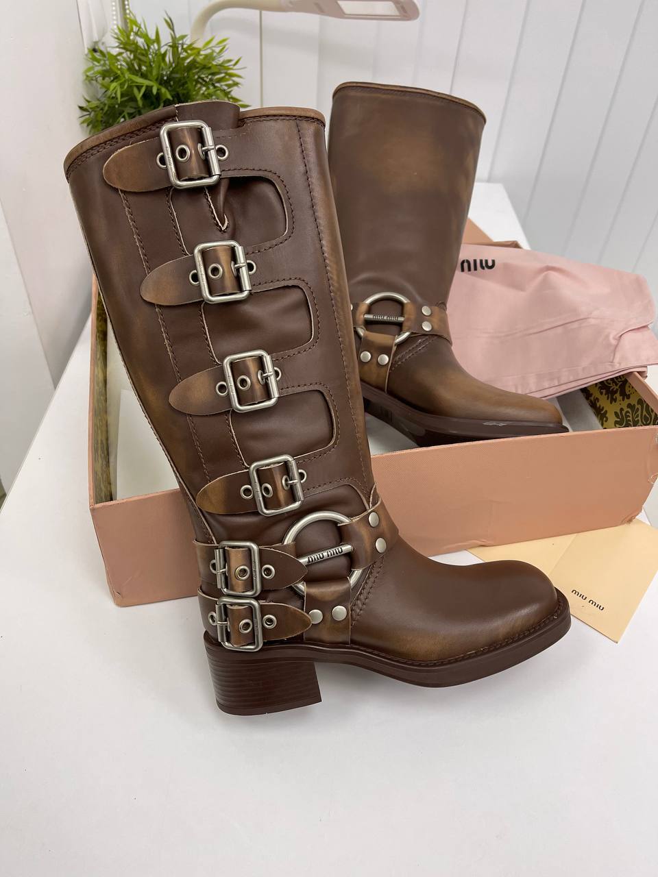 Трендовые сапоги Miu Miu BP-22416 Трендовые сапоги Miu Miu BP-22416