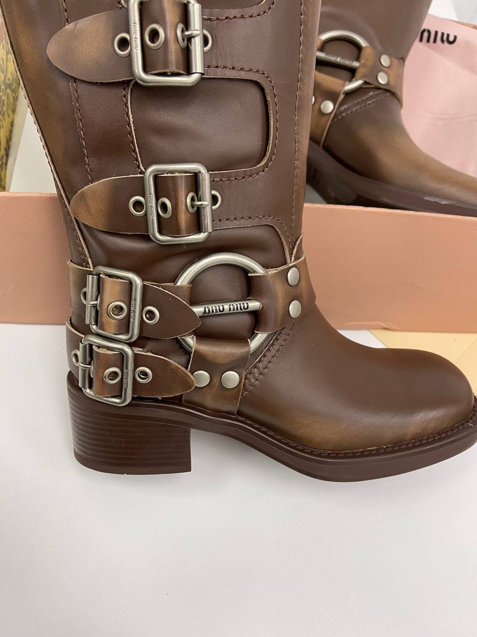 Трендовые сапоги Miu Miu BP-22416 Трендовые сапоги Miu Miu BP-22416