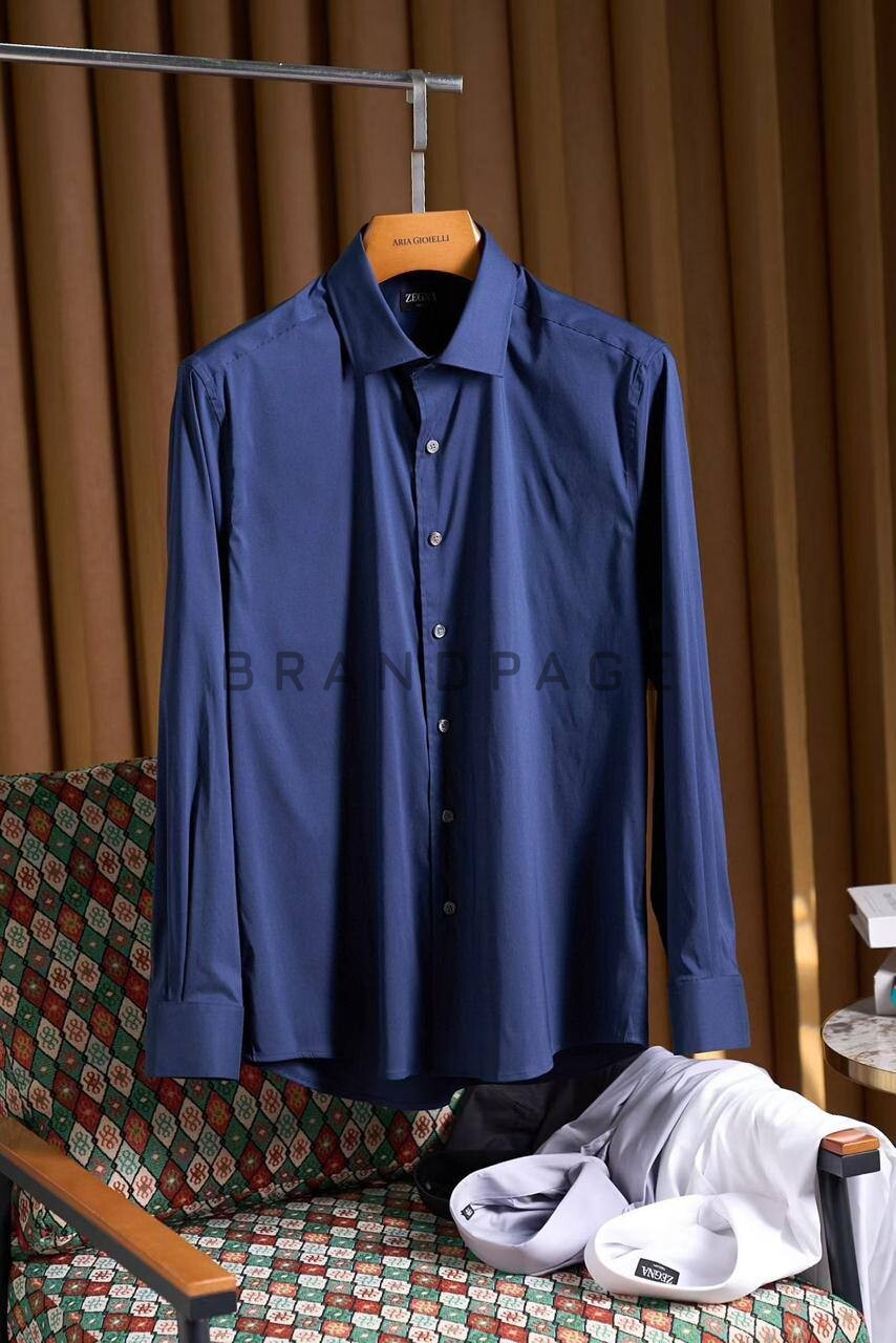 Рубашка хлопковая Zegna BPLUX5389 Рубашка хлопковая Zegna BPLUX5389