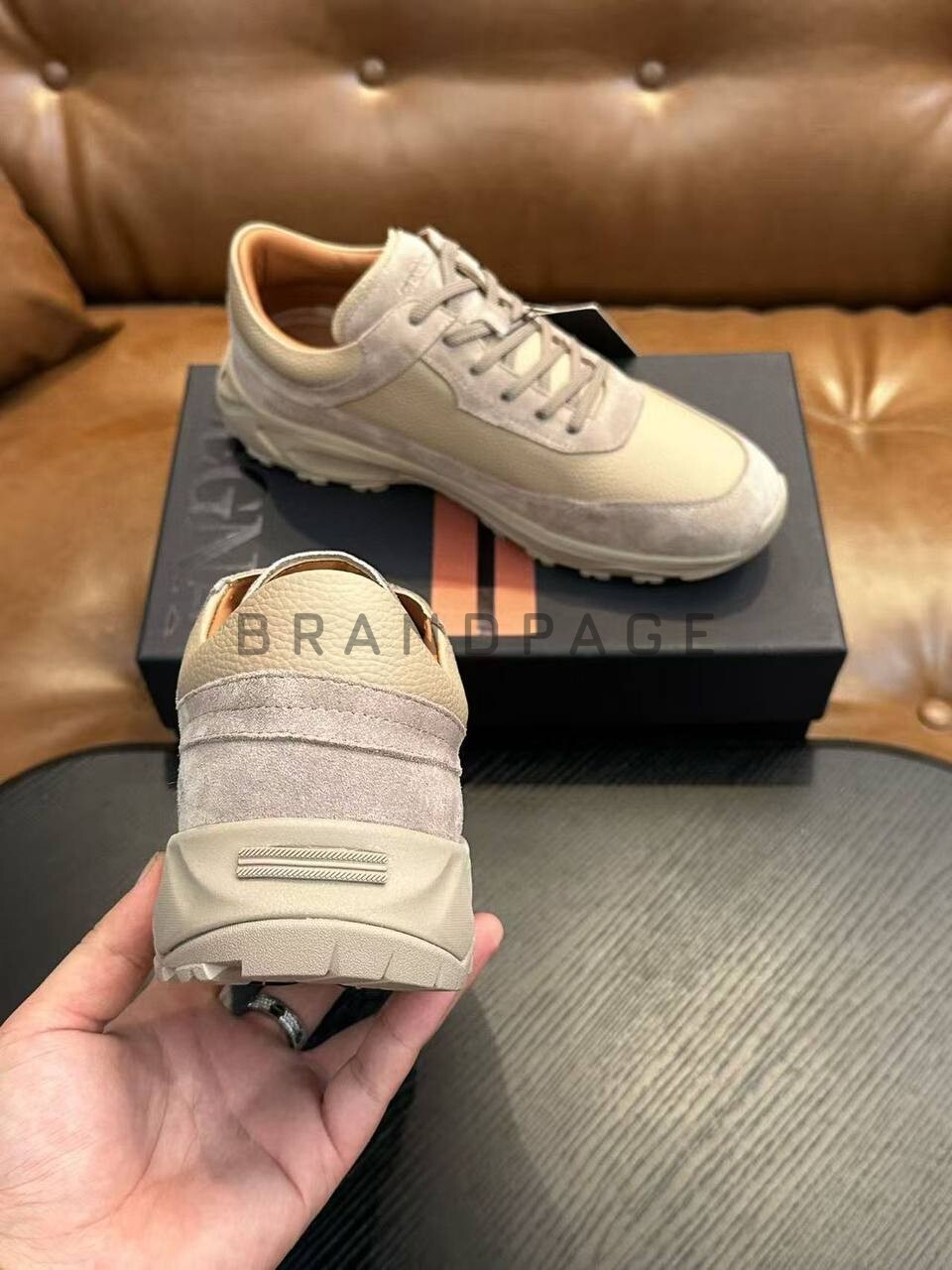 Кроссовки кожаные Zegna BPLUX5427 Кроссовки кожаные Zegna BPLUX5427