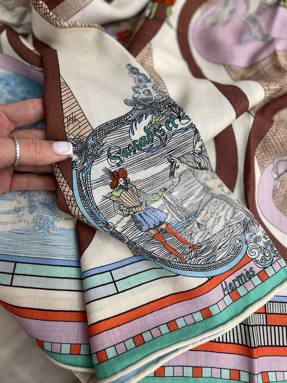 Коллекционный платок Hermes BP-43785 Коллекционный платок Hermes BP-43785