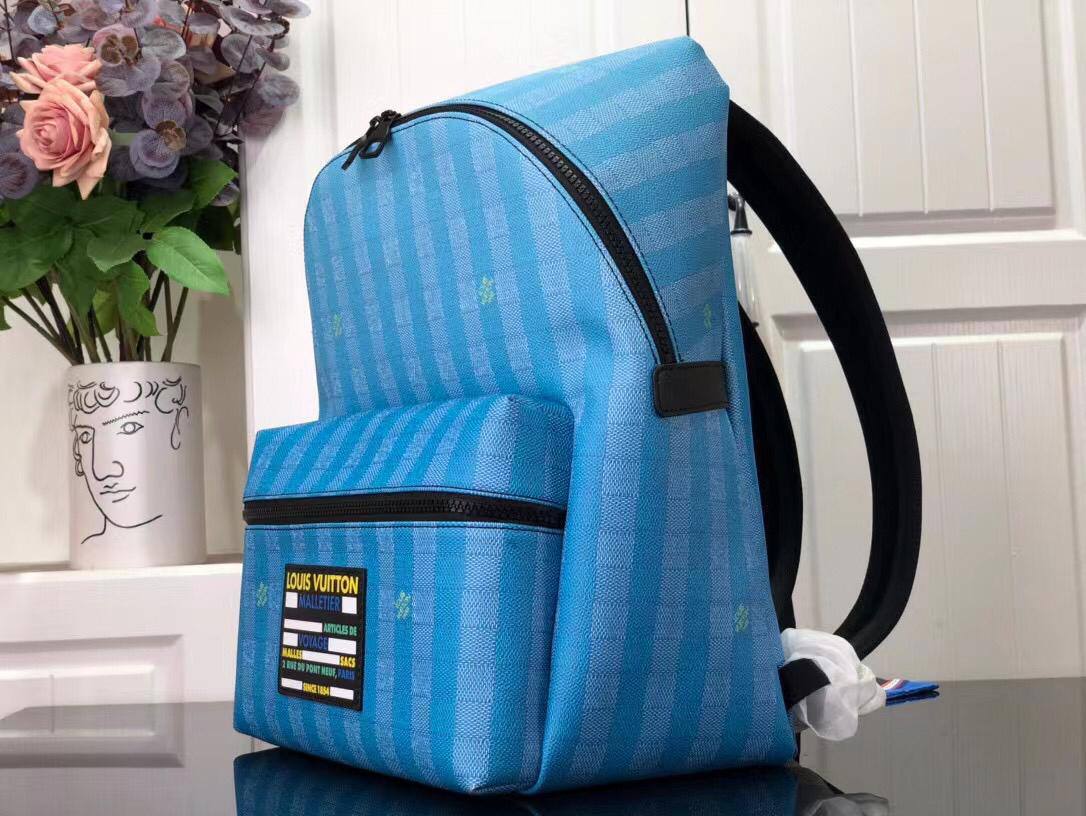 Рюкзак голубой коллекционный Louis Vuitton BP-13409 Рюкзак голубой коллекционный Louis Vuitton BP-13409