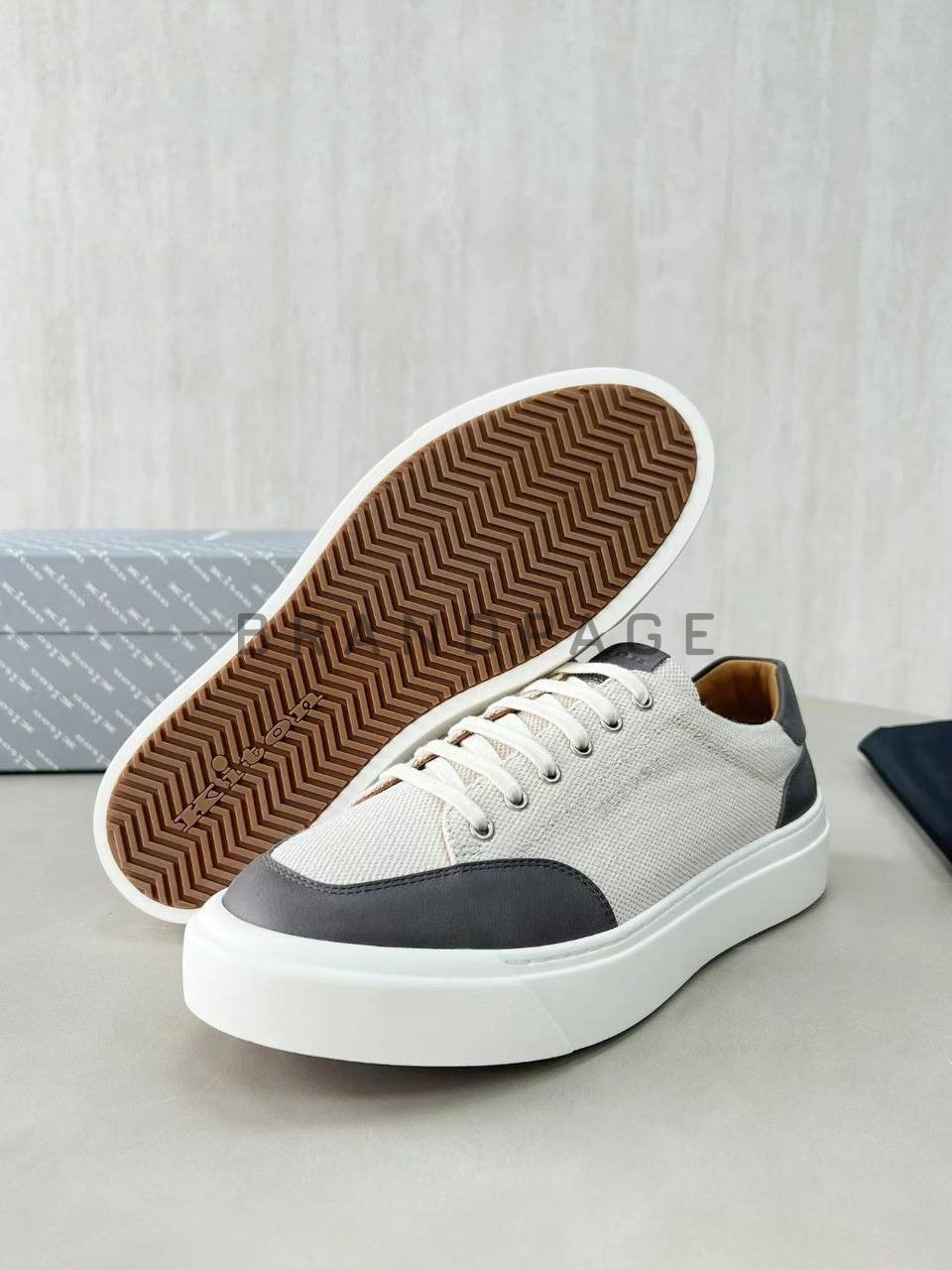 Кроссовки из натуральной кожи Hermes BPLUX12486 Кроссовки из натуральной кожи Hermes BPLUX12486