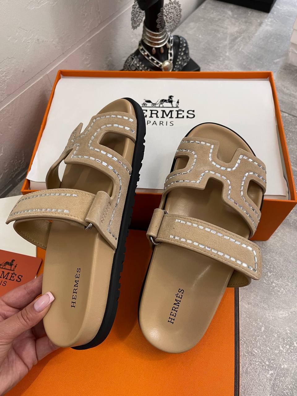 Сандалии люкс Hermes BP-49159 Сандалии люкс Hermes BP-49159