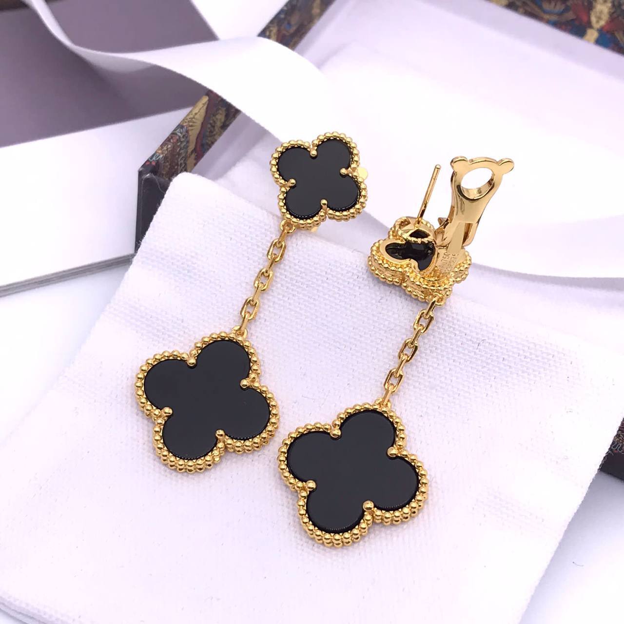 Повседневные серьги 2 мотива Van Cleef BP-14686 Повседневные серьги 2 мотива Van Cleef BP-14686