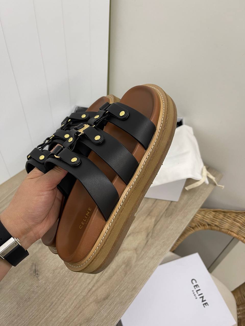 Celine BP-32195 шлепанцы дизайнерские Celine BP-32195 шлепанцы дизайнерские