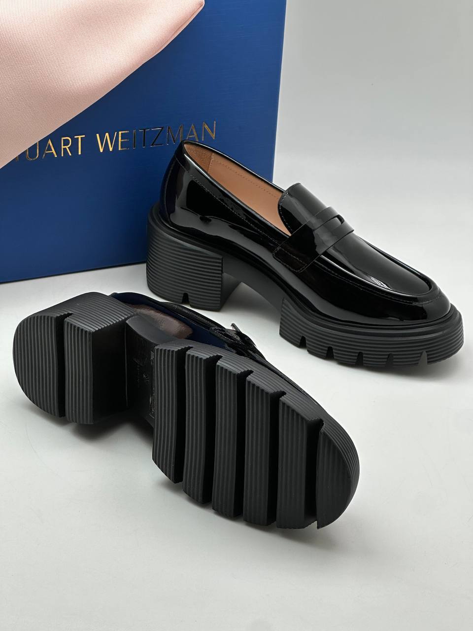 Лоферы черные Stuart Weitzman BP-99214751 Лоферы черные Stuart Weitzman BP-99214751