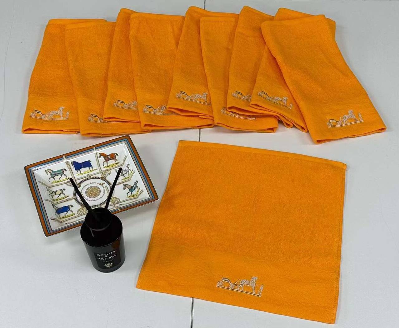 Оранжевый комплект полотенец Hermes BP-41843 Оранжевый комплект полотенец Hermes BP-41843