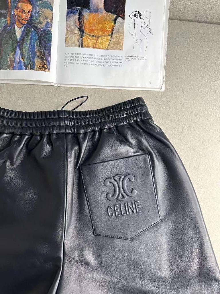 Кожаные шорты трендовые Celine BP-41064 Кожаные шорты трендовые Celine BP-41064