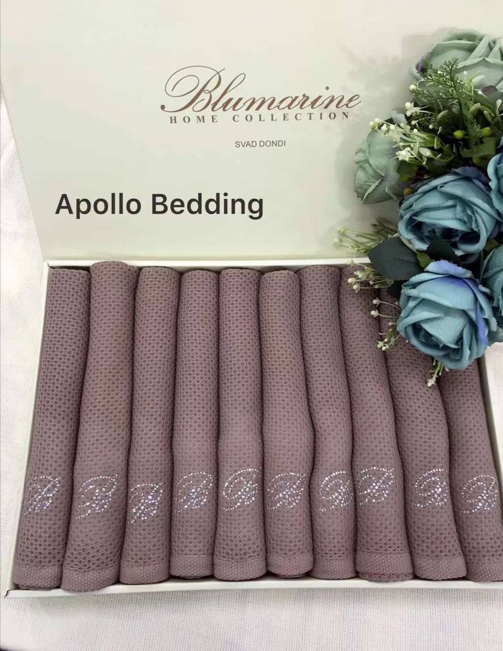 Комплект полотенец 10 штук красно-коричневый Blumarine BP-34168 Комплект полотенец 10 штук красно-коричневый Blumarine BP-34168