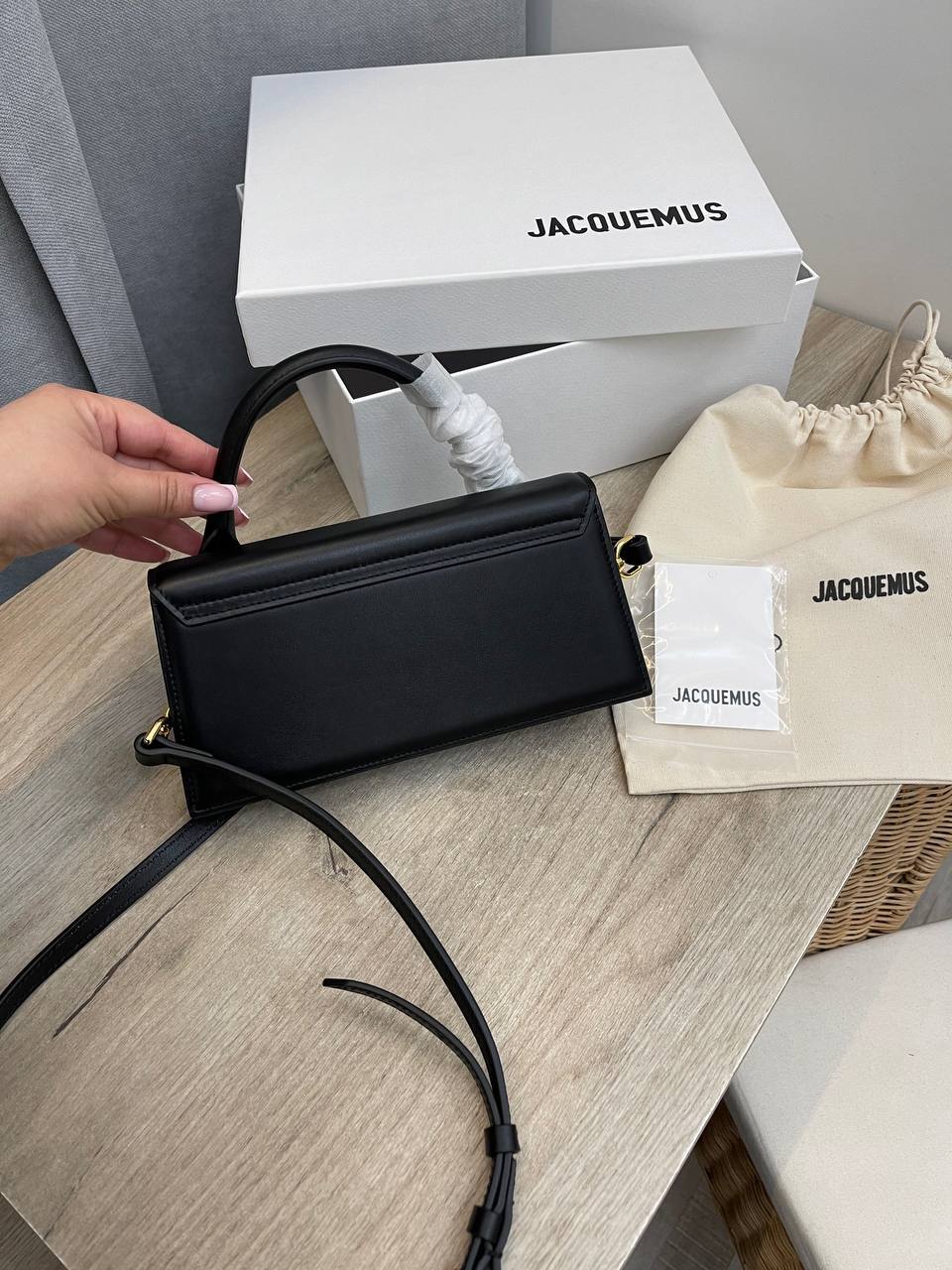 Коллекционная сумка черная Jacquemus женская BP-49067 Коллекционная сумка черная Jacquemus женская BP-49067