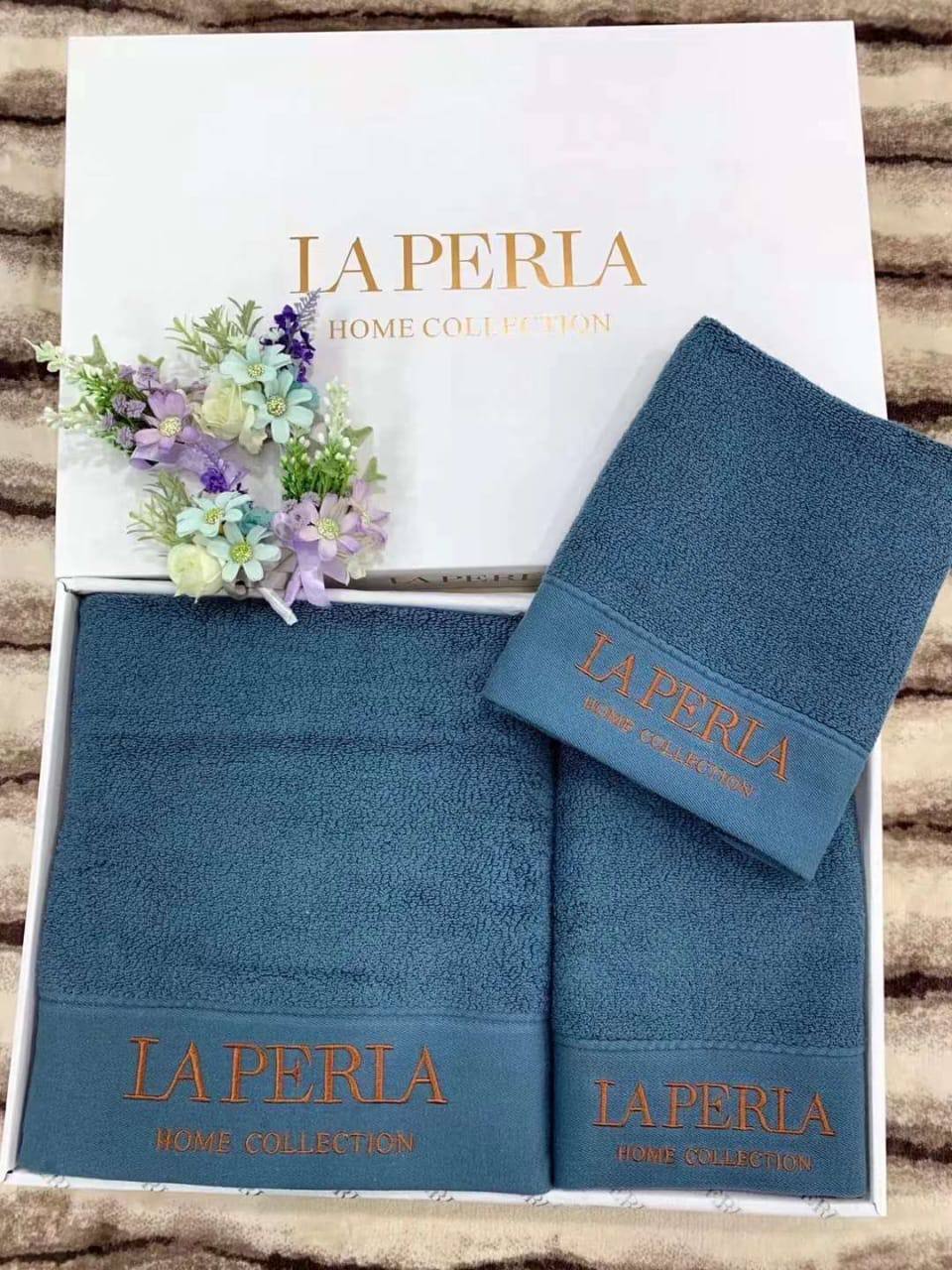 Комплект полотенец 3 шт. бриллиантово-синий La perla BP-34205 Комплект полотенец 3 шт. бриллиантово-синий La perla BP-34205