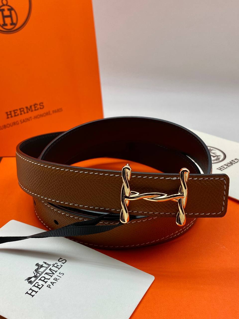 Ремень трендовый коричневый Hermes BP-85248660 Ремень трендовый коричневый Hermes BP-85248660