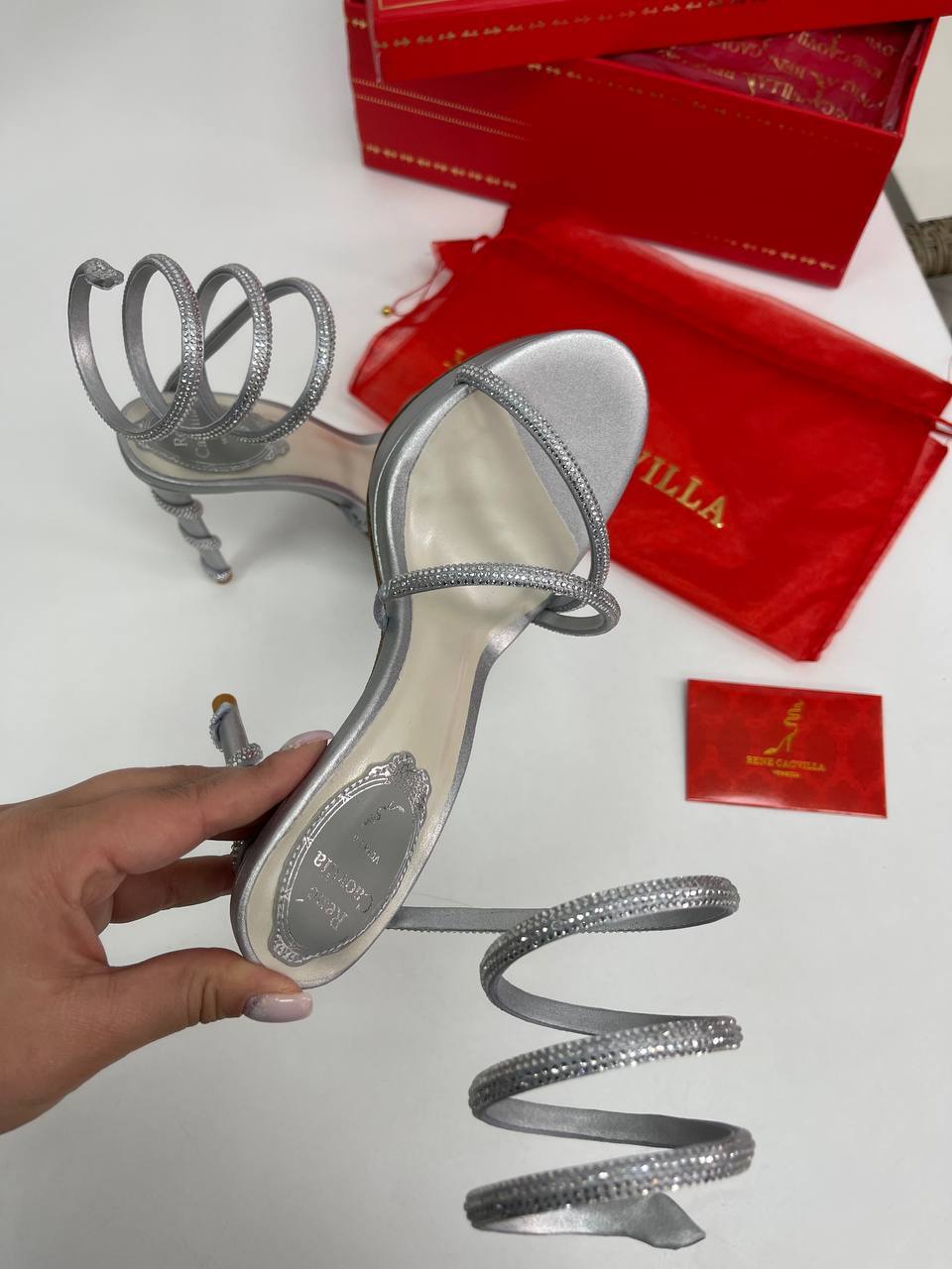 Босоножки эксклюзивные Rene Caovilla BP-30401 Босоножки эксклюзивные Rene Caovilla BP-30401