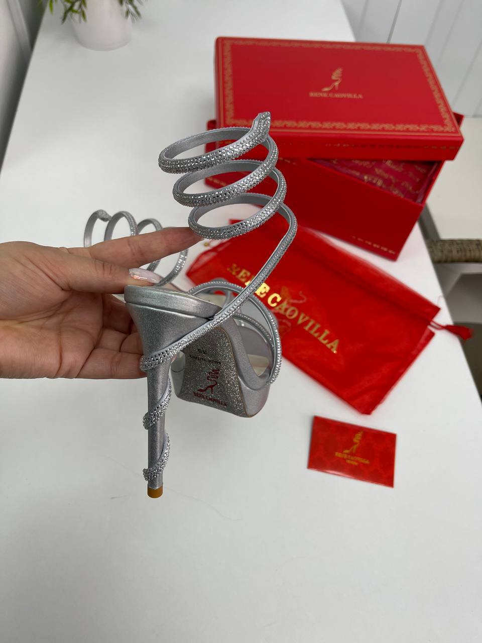 Босоножки эксклюзивные Rene Caovilla BP-30401 Босоножки эксклюзивные Rene Caovilla BP-30401