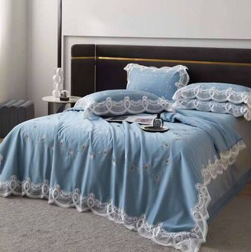 Голубой комплект постельного белья Christian Dior BP-41970