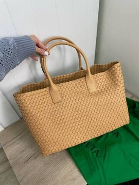 Элитная женская сумка желто-коричневая Bottega Veneta BP-31884