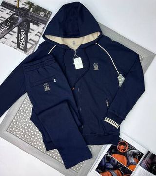 Костюм синий с капюшоном спортивный BC BP-19471