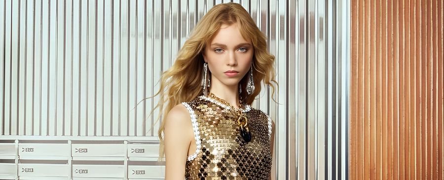 Круизная коллекция Rabanne: сияние гламура и ретро-авангард