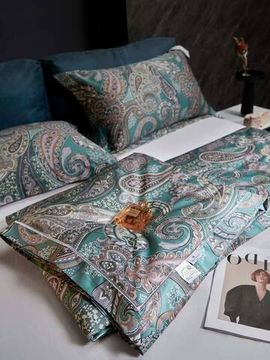 Мятно-бирюзовый комплект постельного белья Etro BP-51846