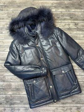 Стильная кожаная куртка со вставками из кожи крокодила Stefano Ricci BP-24171