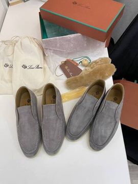 Ботинки женские темно-серые люкс Loro Piana BP-39535