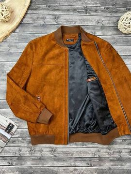 Стильный замшевый бомбер Kiton BP-30231